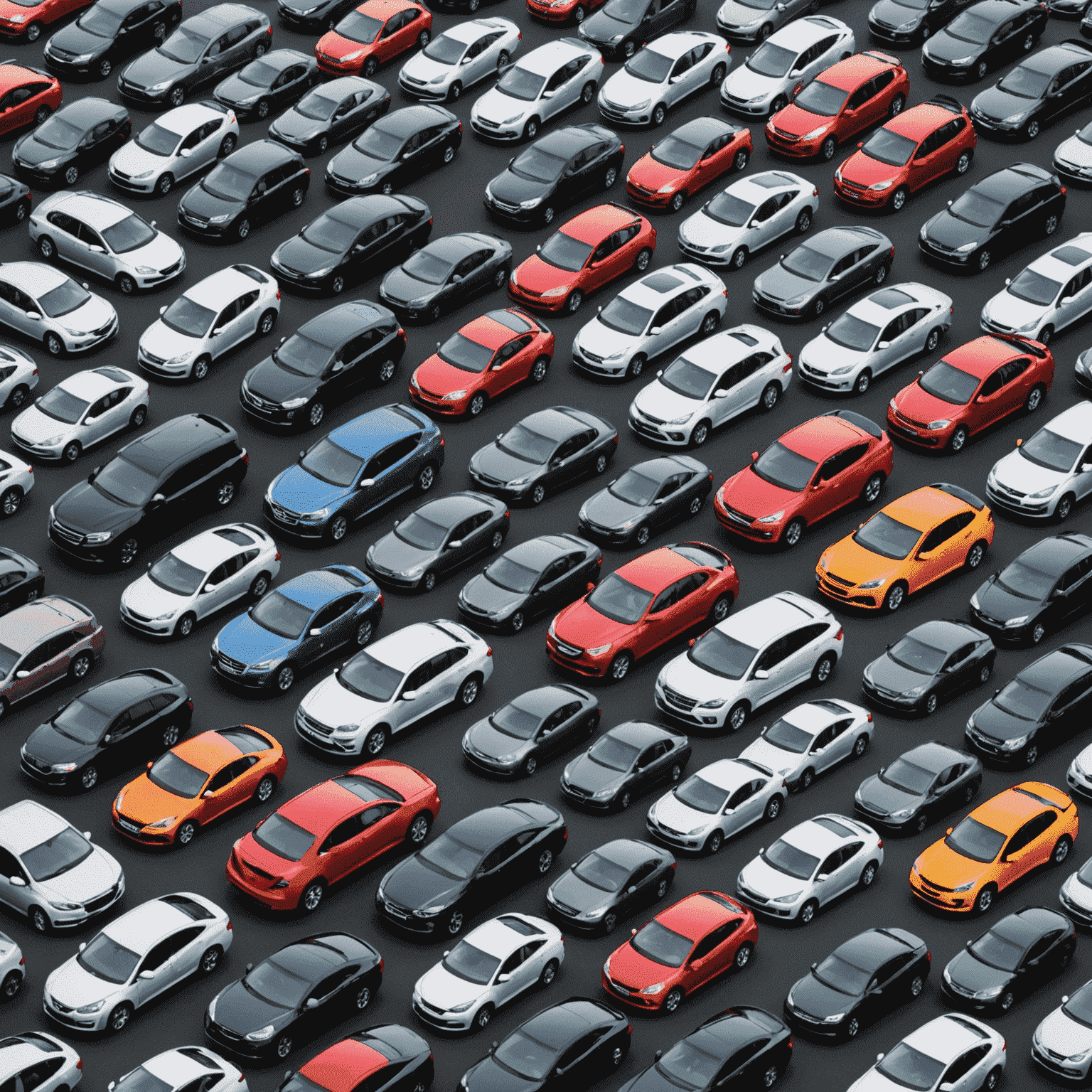 A collage of various car models displayed on a digital screen, representing an extensive vehicle database